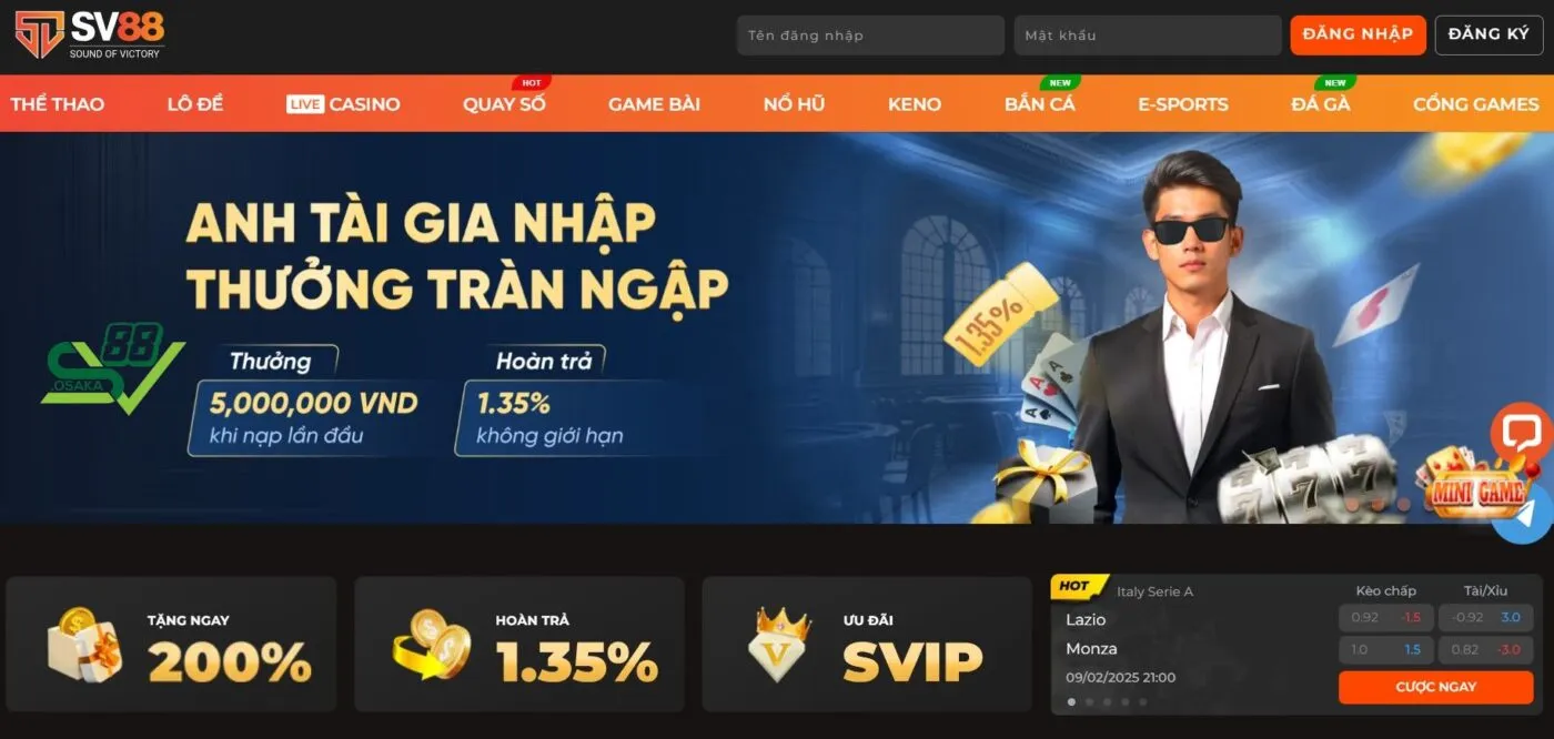 SV88 là nhà cái uy tín nhiều năm